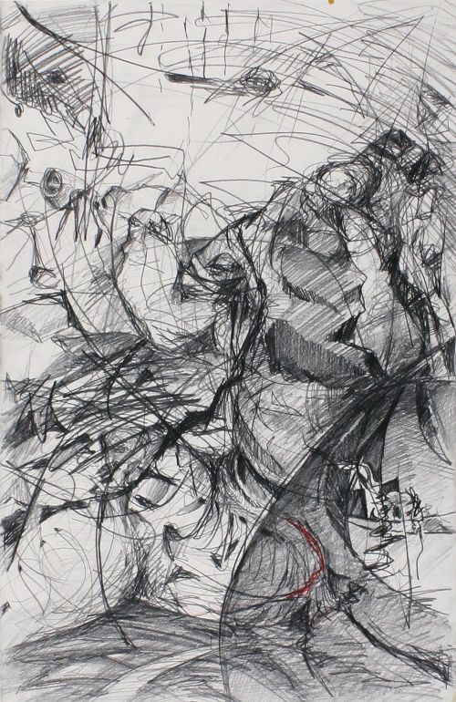 Black and white drawing, Untitled, 2004