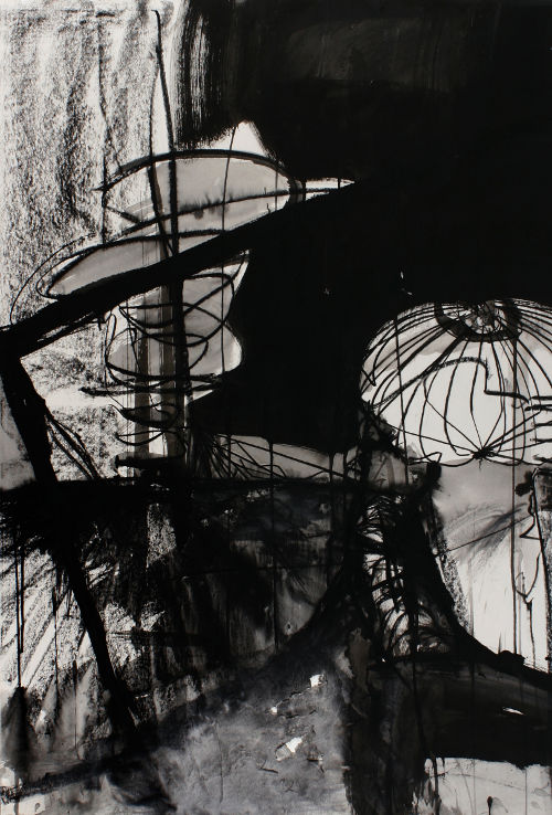Black and white drawing, Untitled, 2004