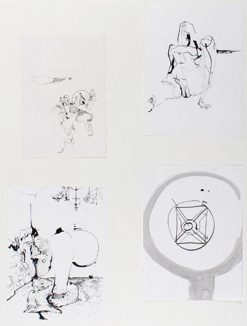 Black and white drawing, Untitled, 2005