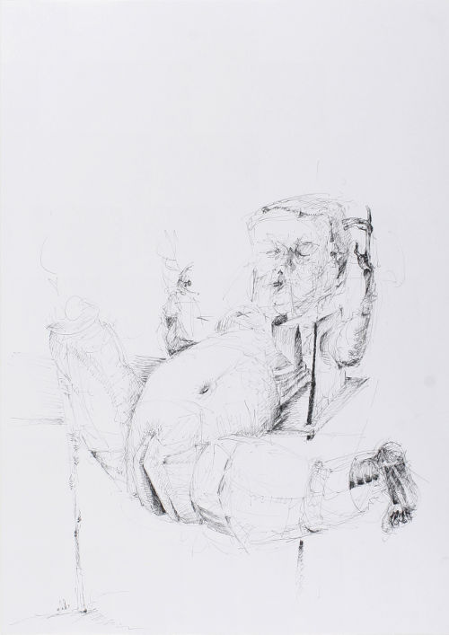 Black and white drawing, Untitled, 2006
