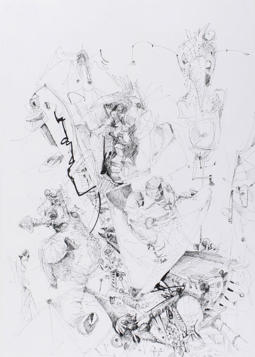 Black and white drawing, Untitled, 2006